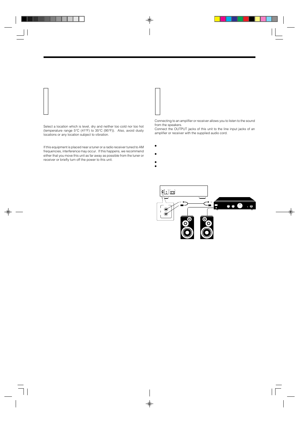 Before using for the first time, Connecting to other equipments installing the unit | JVC XL-V230BK User Manual | Page 7 / 19