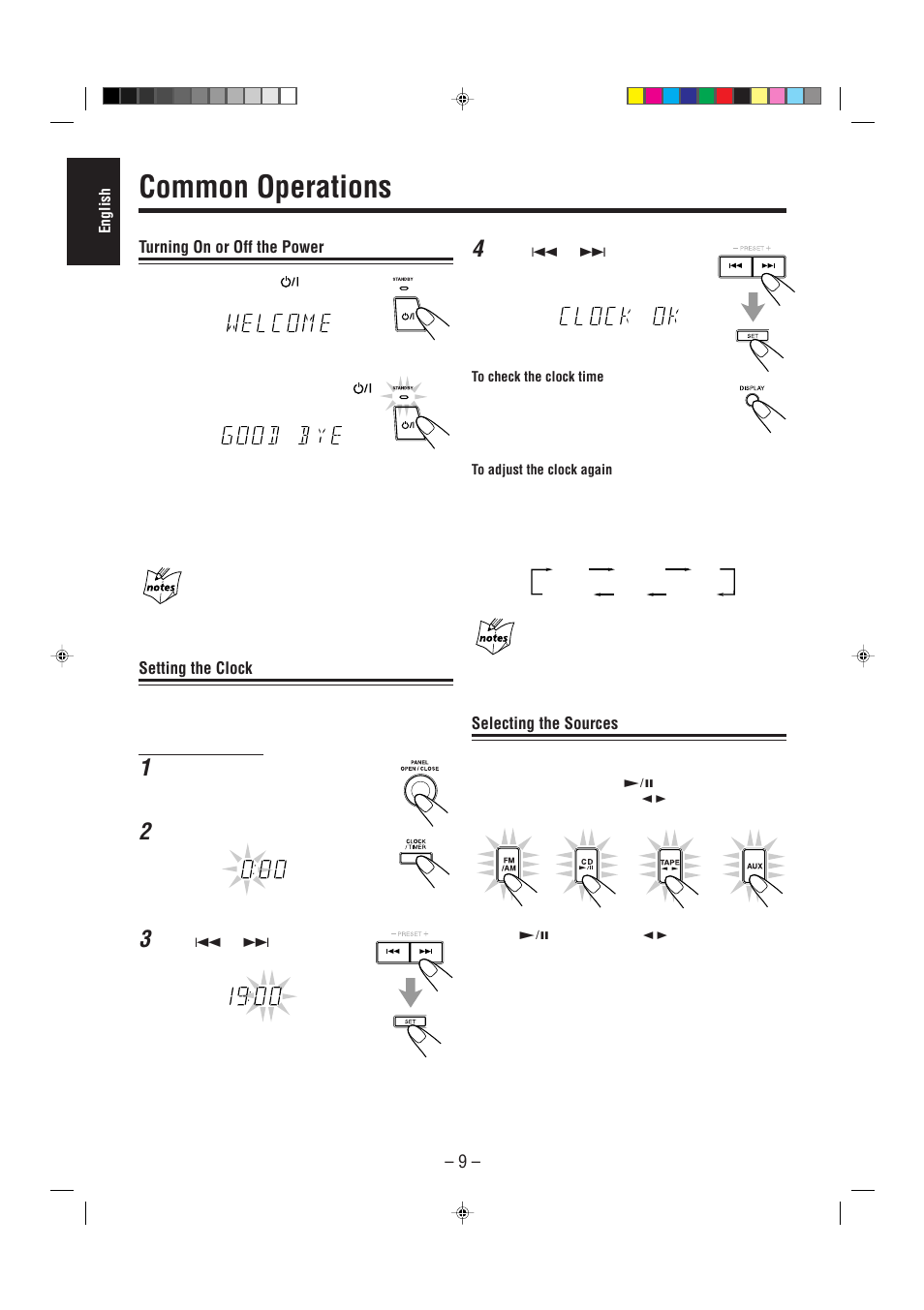 Common operations | JVC CA-MXJ950R User Manual | Page 14 / 34