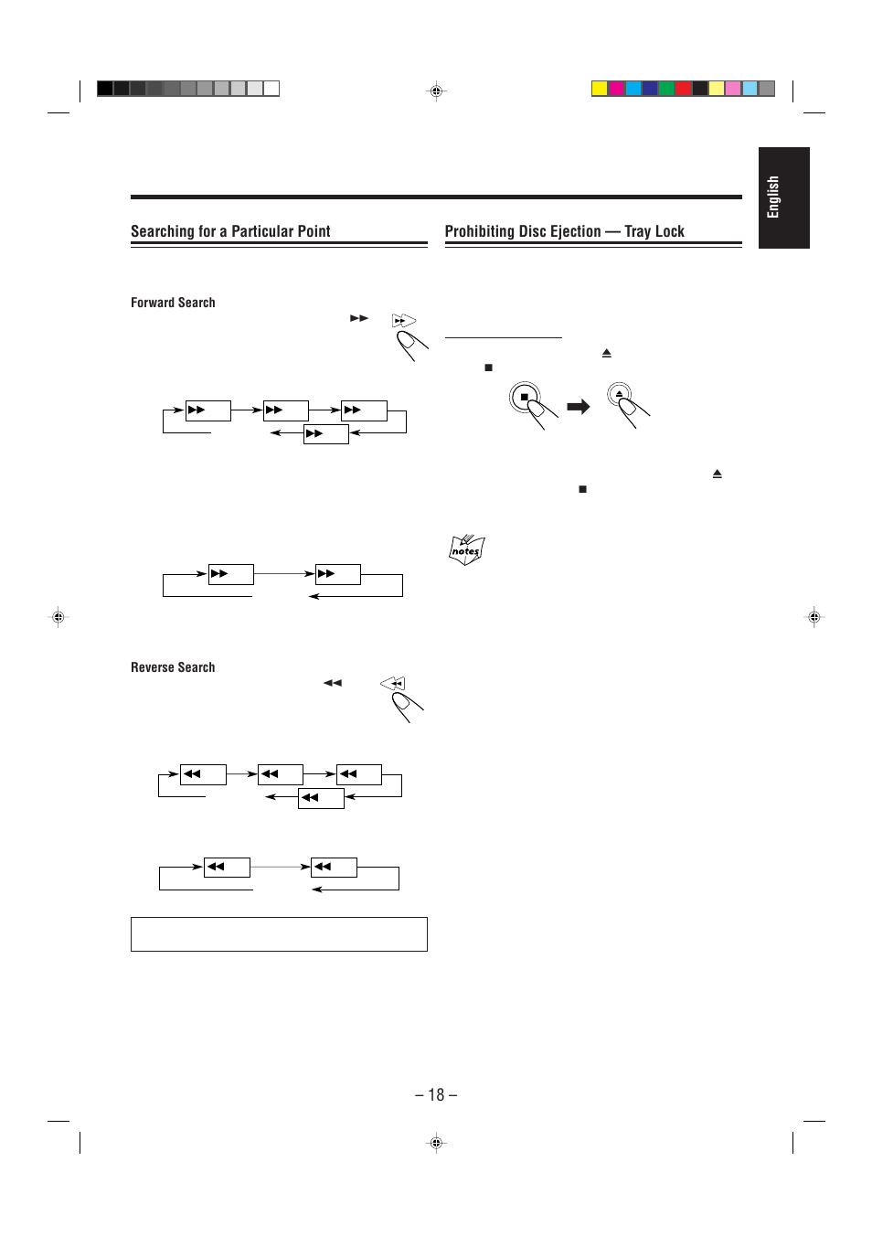 Searching for a particular point, Prohibiting disc ejection — tray lock | JVC CA-MXDVA5 User Manual | Page 23 / 60