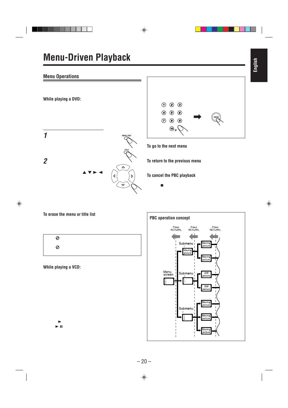 Menu-driven playback | JVC CA-MXDVA5 User Manual | Page 25 / 60