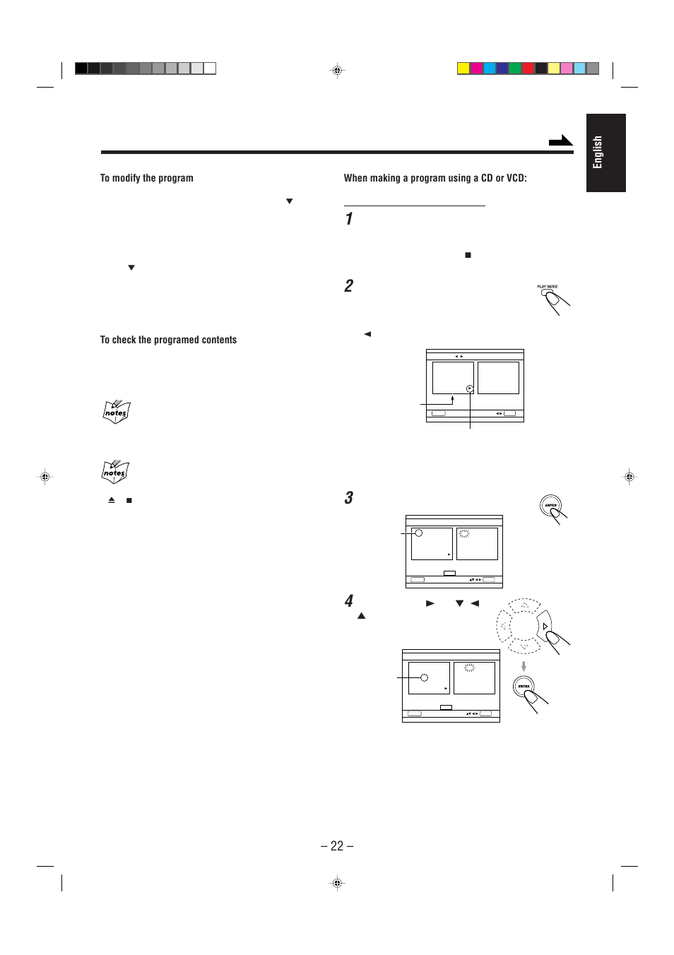 English, On the remote control only, Load a disc | Press play mode, Press enter | JVC CA-MXDVA5 User Manual | Page 27 / 60