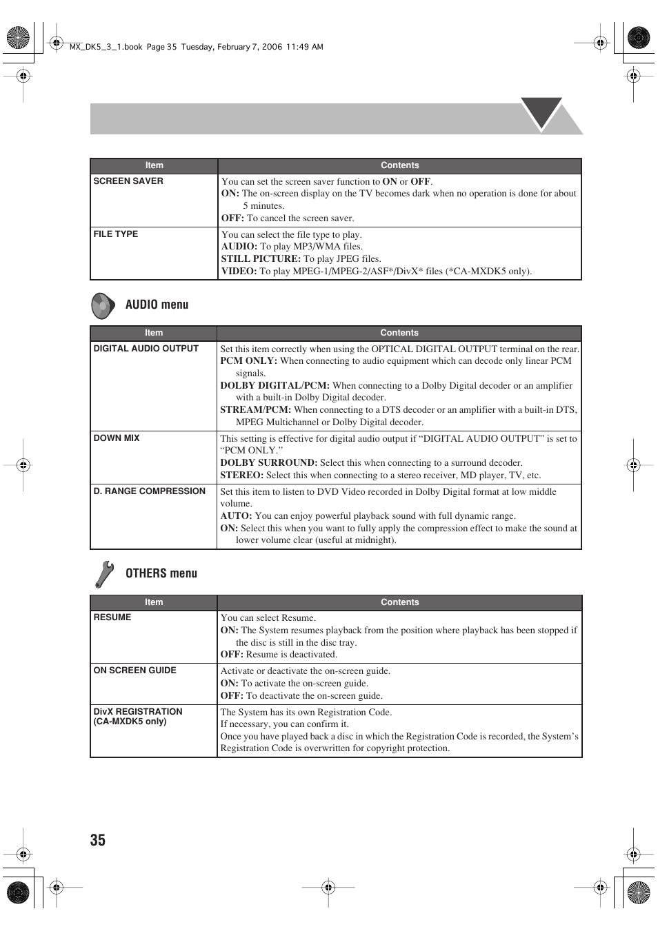 JVC CA-MXDK1 User Manual | Page 38 / 48