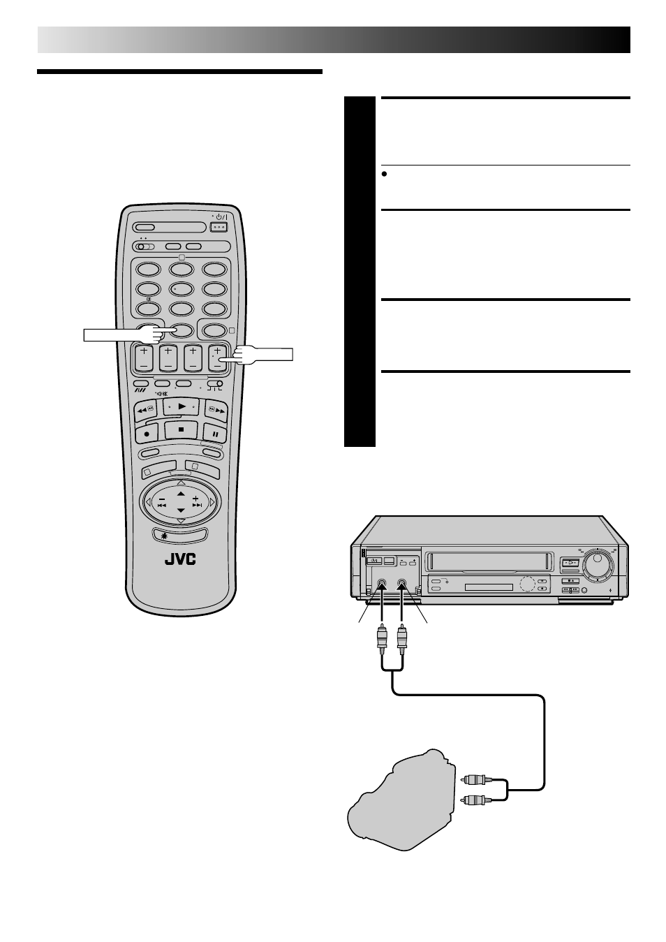 Edit from a camcorder, Make connections, Set recorder’s input mode | Start camcorder, Start recorder, Editing (cont.) | JVC HR-E249E User Manual | Page 32 / 52