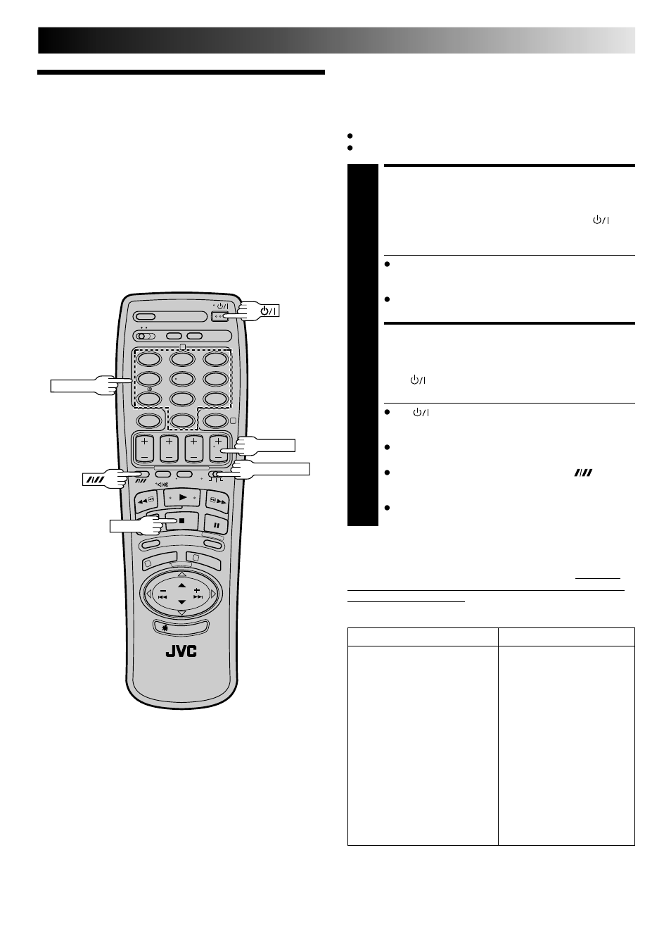 Satellite tuner multi- brand remote control, Set satellite tuner brand code, Try operating satellite tuner | Important | JVC HR-E249E User Manual | Page 35 / 52