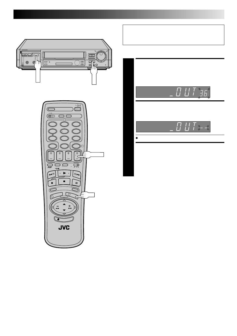 Access video channel set mode, Set video channel, Exit video channel set mode | With av connection | JVC HR-E249E User Manual | Page 9 / 52