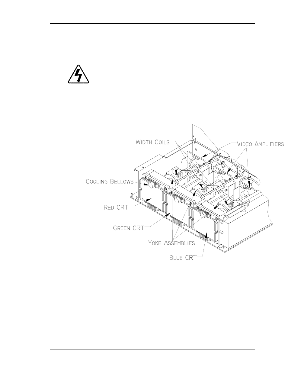 Cathode ray tube (crt), Model 330 crt removal, 7 cathode ray tube (crt) -15 | 7 cathode ray tube (crt), Warning | JVC 340 SC User Manual | Page 128 / 163