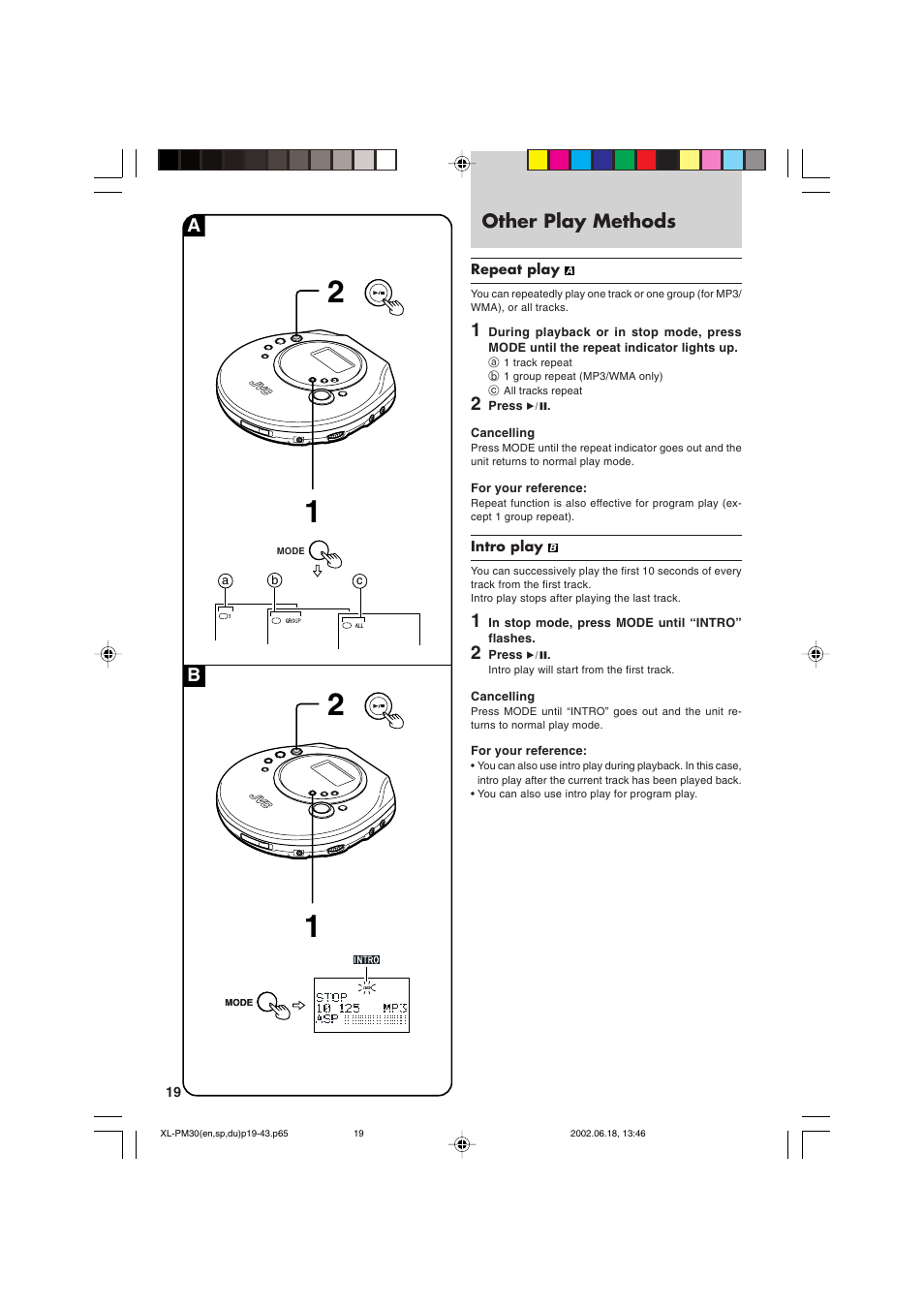 Other play methods | JVC XL-PM30SL User Manual | Page 22 / 48