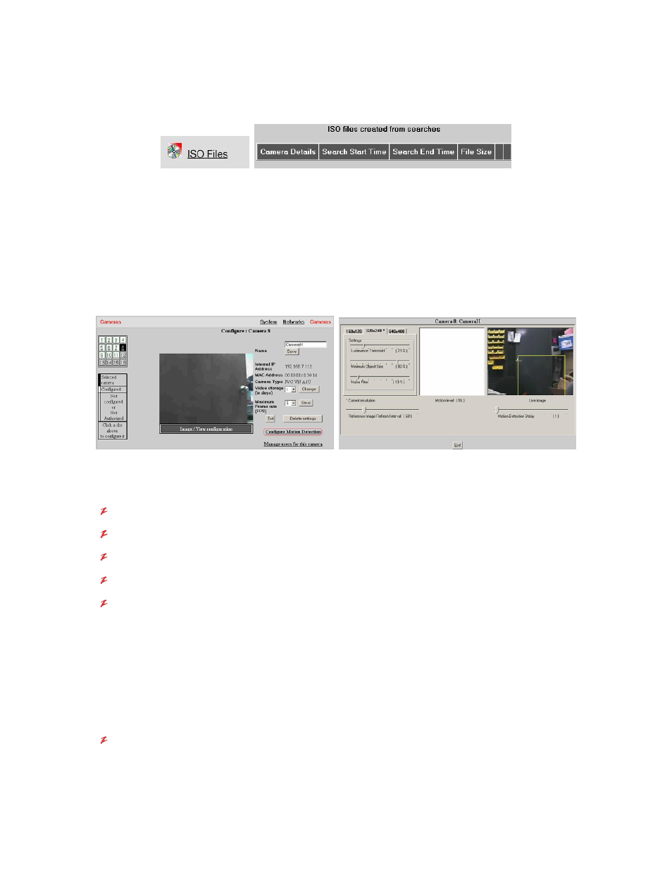 Vr-n100u users manual, Setup motion detection, Setup camera-level security | JVC VR-N100U User Manual | Page 41 / 98