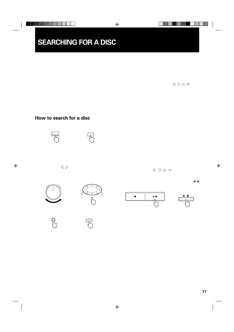 Searching for a disc, How to search for a disc | JVC XL-MC334BK User Manual | Page 19 / 28