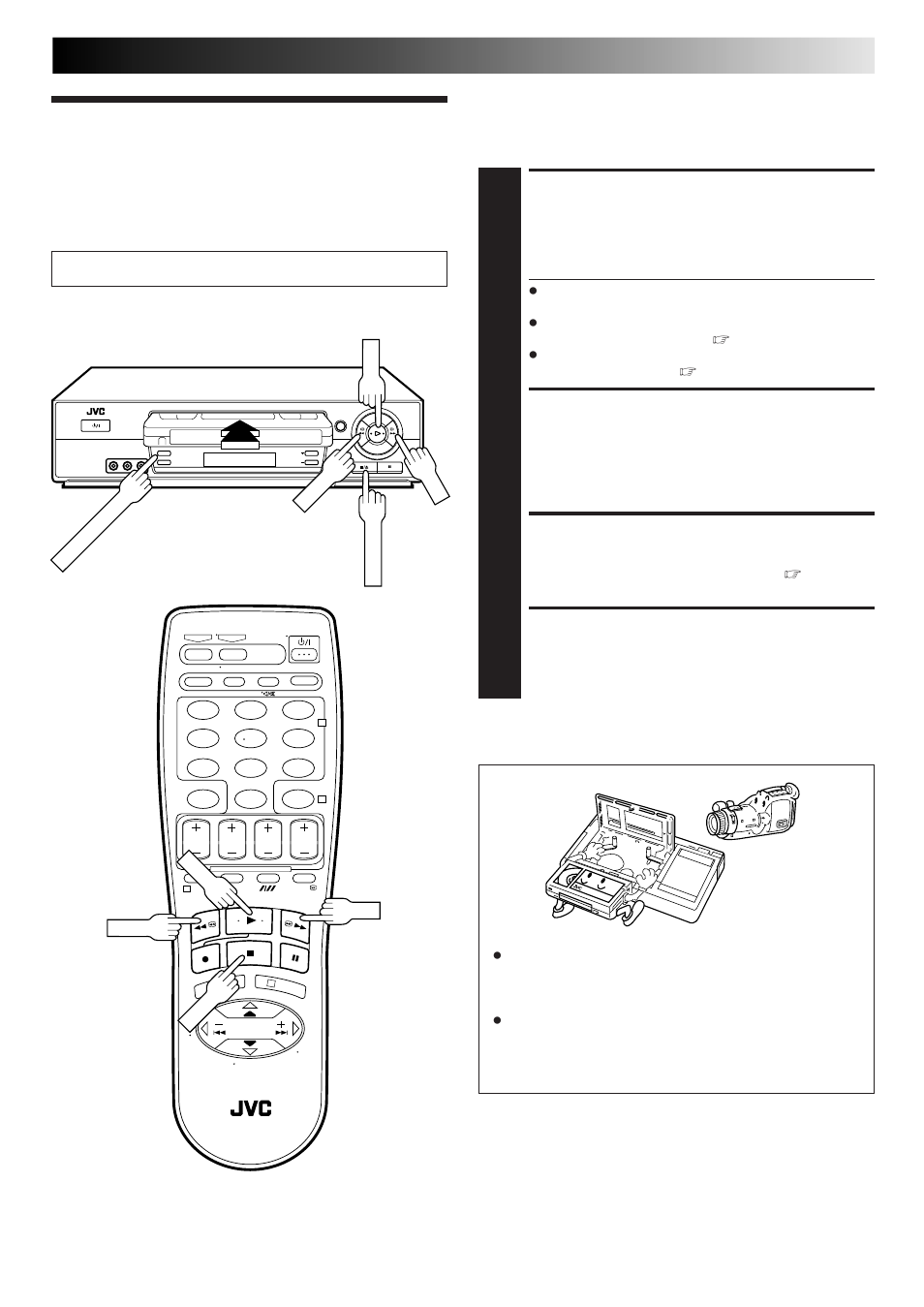 Basic playback, Load a cassette, Find programme start point | Start playback, Stop playback, Playback | JVC HR-J667MS User Manual | Page 11 / 48