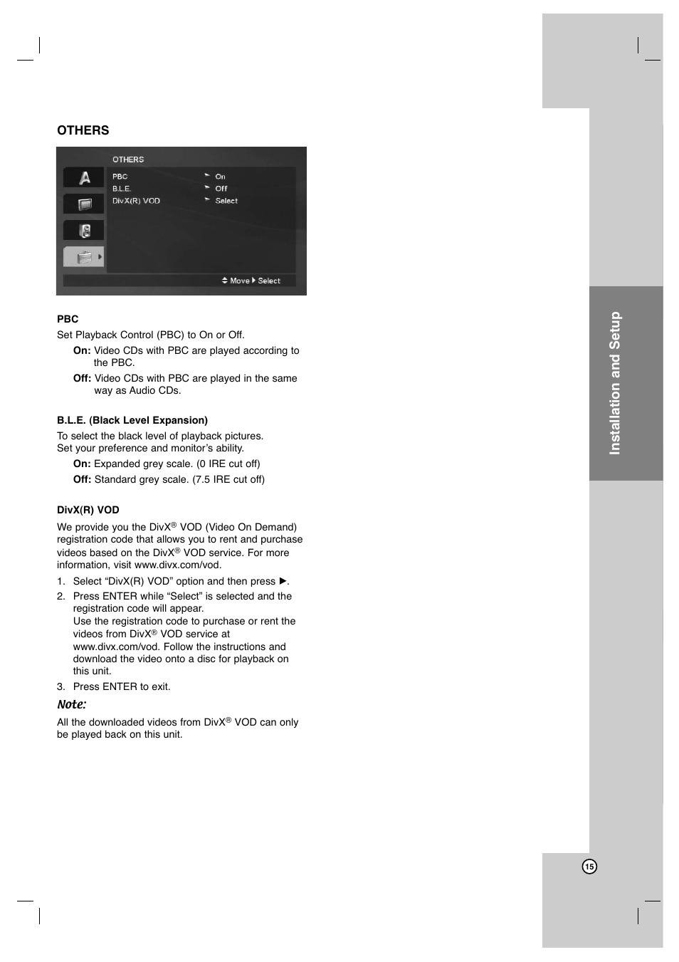 Operation reference introduction, Installation and setup | JVC XV-N650B User Manual | Page 15 / 28