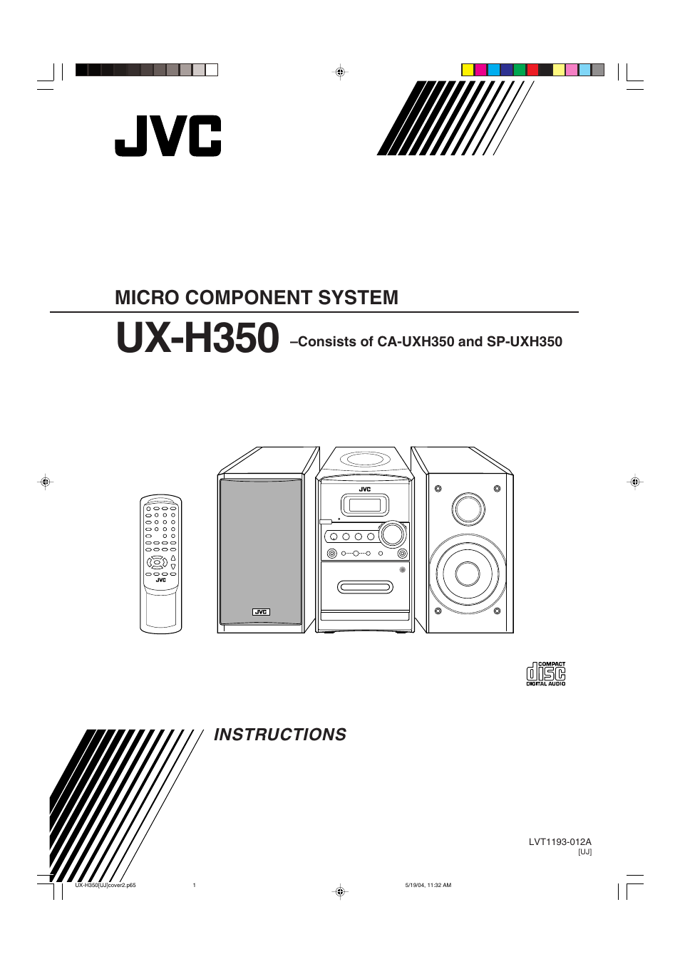 Uj version, Ux-h350, Micro component system | Instructions | JVC UX-H300  EN ES User Manual | Page 59 / 86