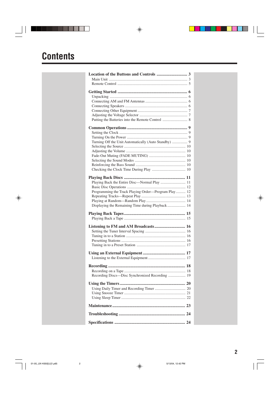 JVC UX-H300  EN ES User Manual | Page 63 / 86
