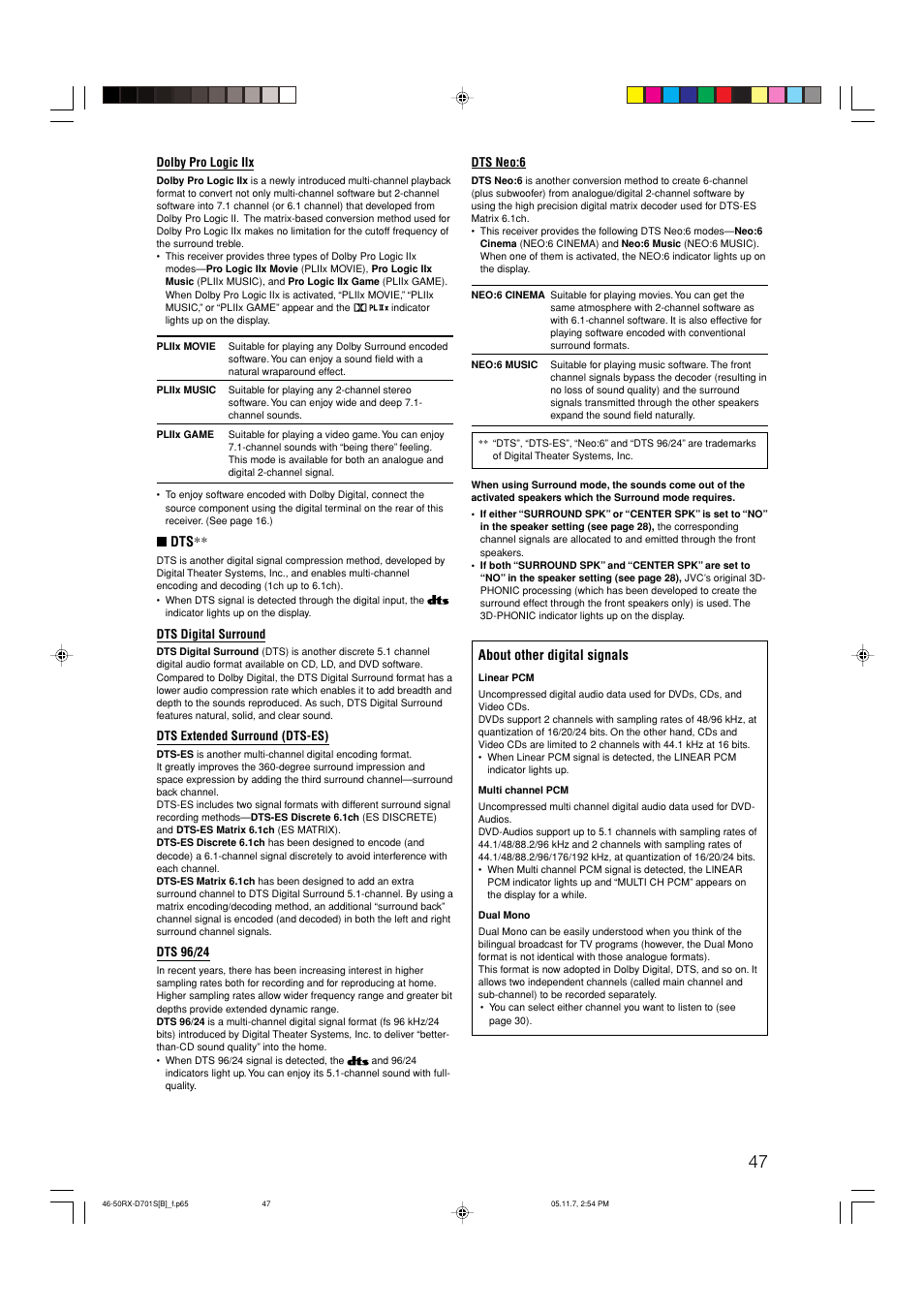 About other digital signals | JVC 1105RYMMDWJEIN User Manual | Page 51 / 63