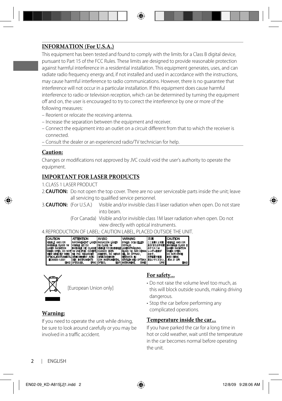 JVC GET0651-001A User Manual | Page 2 / 145