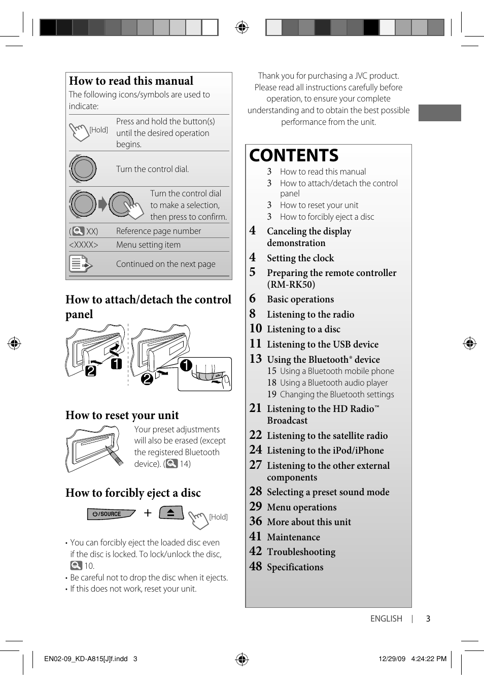 JVC GET0651-001A User Manual | Page 3 / 145