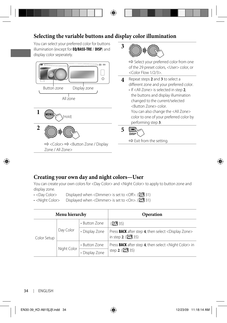 Creating your own day and night colors—user | JVC GET0651-001A User Manual | Page 34 / 145