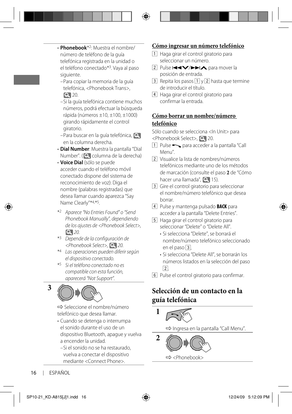 Selección de un contacto en la guía telefónica | JVC GET0651-001A User Manual | Page 64 / 145