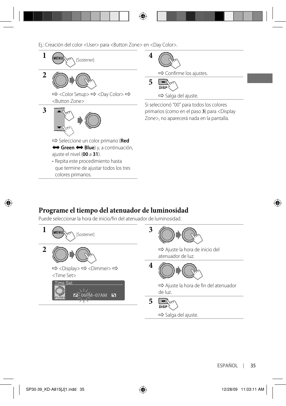 Programe el tiempo del atenuador de luminosidad | JVC GET0651-001A User Manual | Page 83 / 145