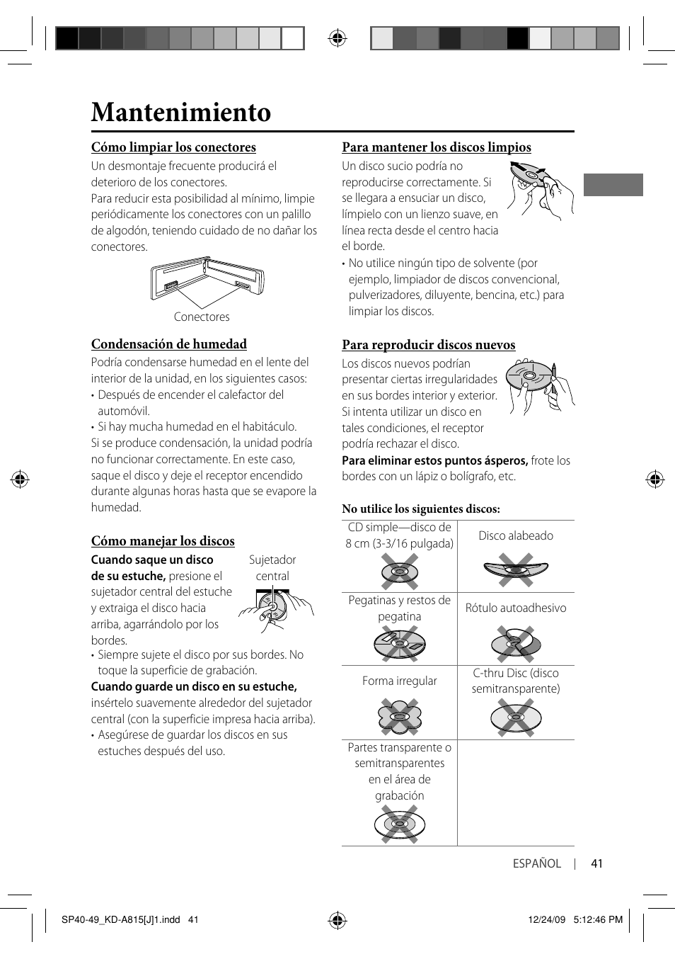 Mantenimiento | JVC GET0651-001A User Manual | Page 89 / 145