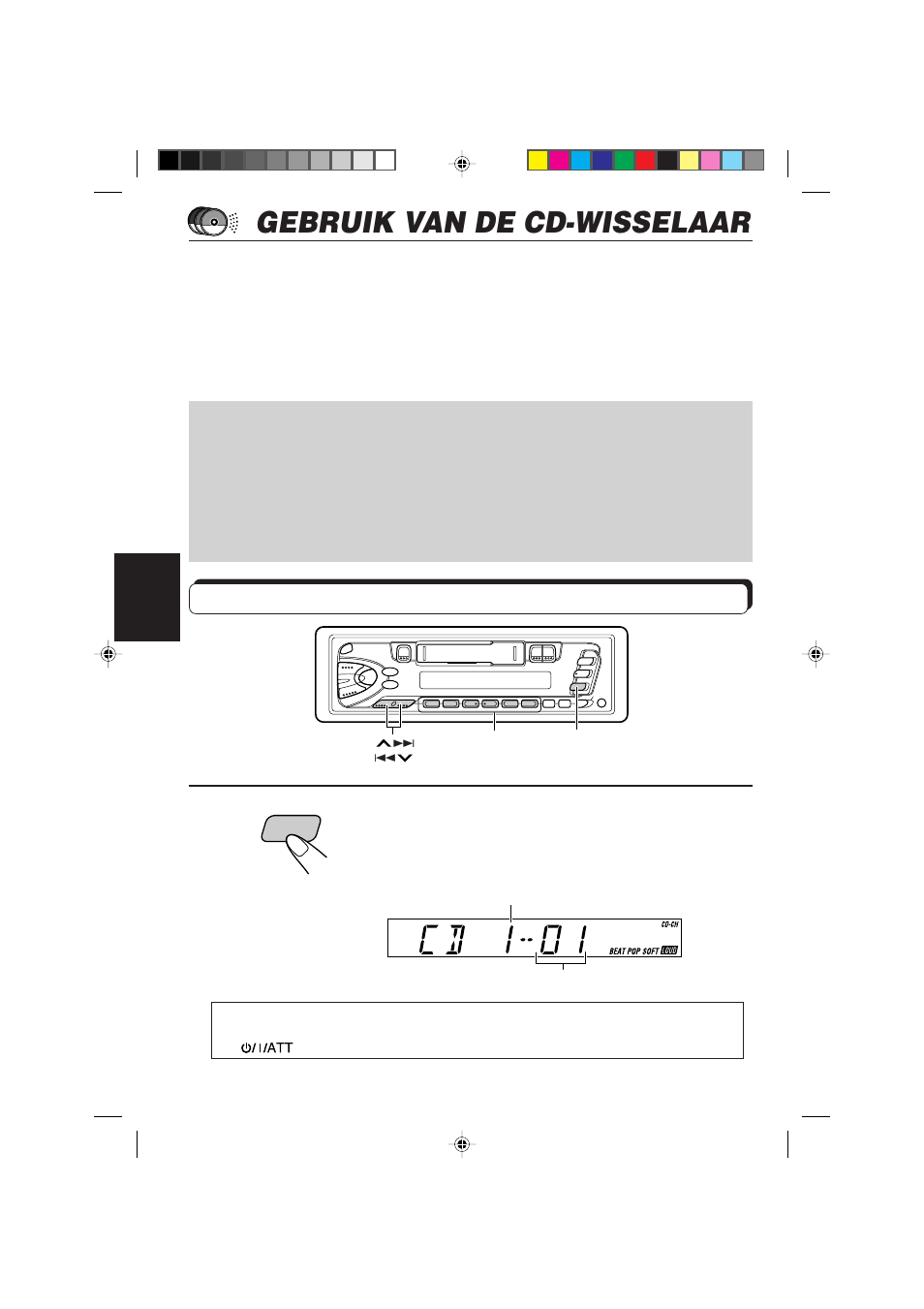 Gebruik van de cd-wisselaar, Cd’s afspelen, Selecteer de automatische cd-wisselaar | JVC KS-FX450R User Manual | Page 116 / 122