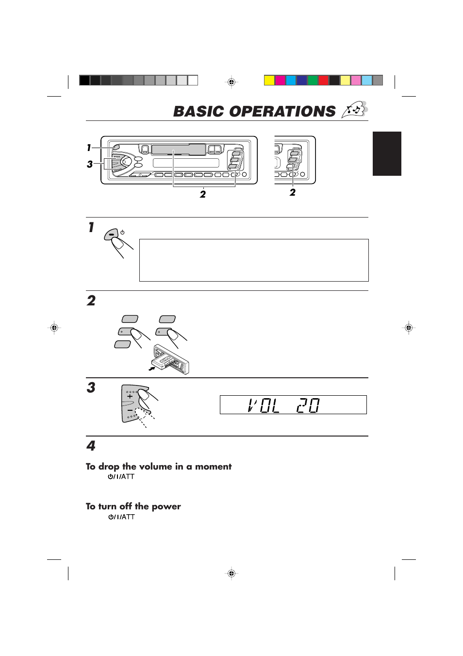 Basic operations, Turn on the power, Play the source | JVC KS-FX450R User Manual | Page 3 / 122