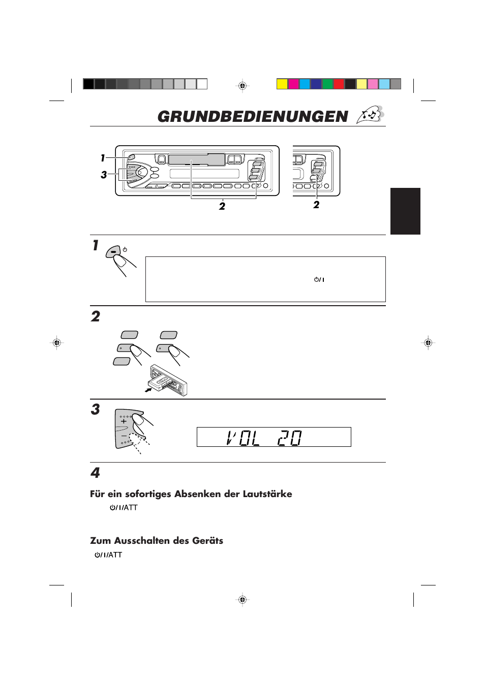 Grundbedienungen | JVC KS-FX450R User Manual | Page 33 / 122