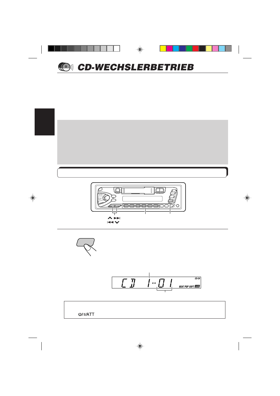 Cd-wechslerbetrieb, Abspielen der cds, Den automatischen cd-wechsler wählen | JVC KS-FX450R User Manual | Page 56 / 122