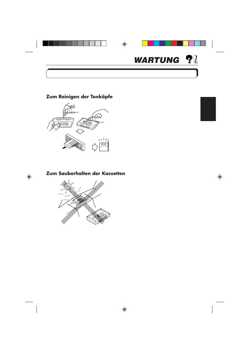 Wartung, Zum verlängern der geräte-lebensdauer | JVC KS-FX450R User Manual | Page 59 / 122