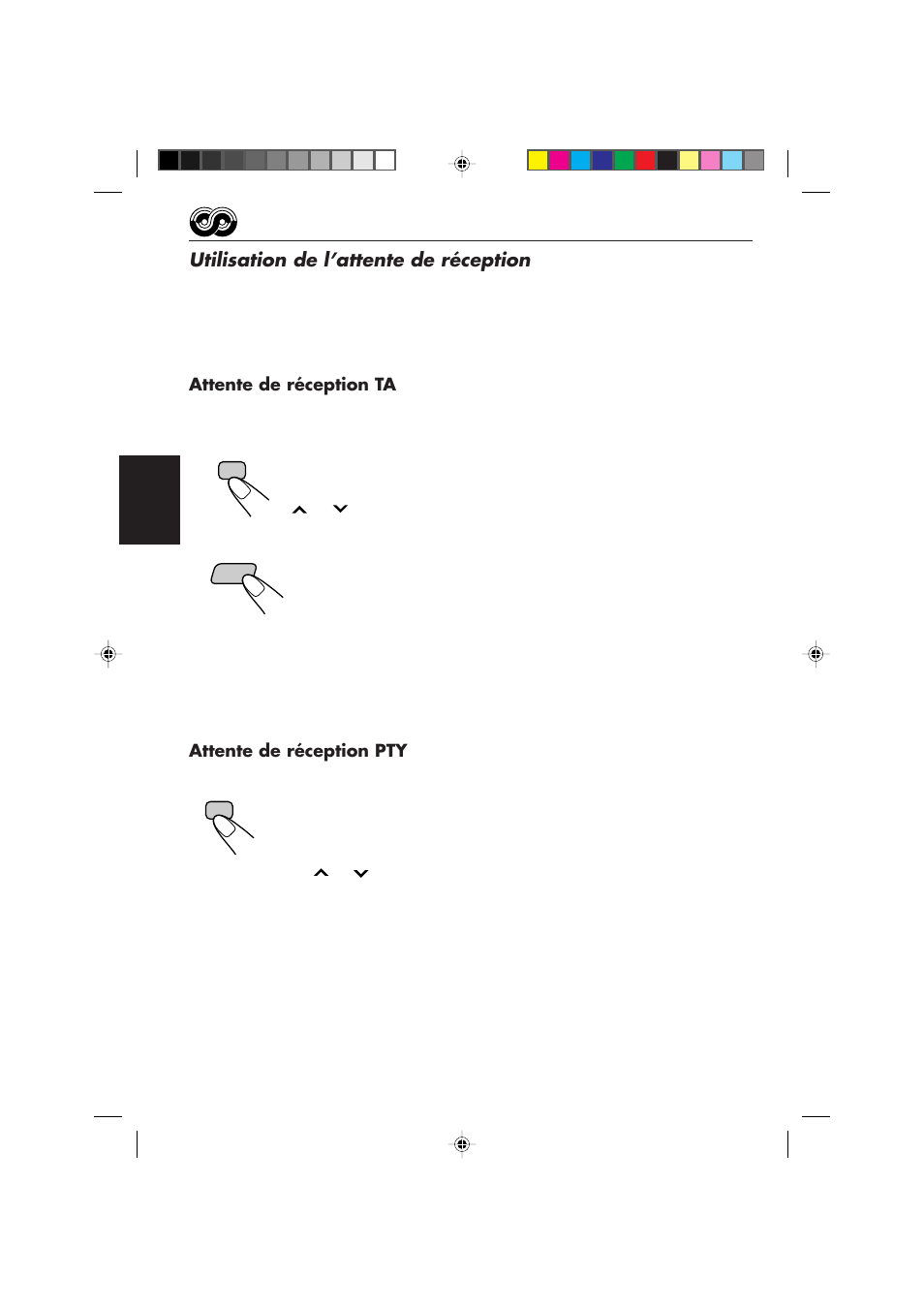 Utilisation de l’attente de réception, Attente de réception ta, Attente de réception pty | JVC KS-FX450R User Manual | Page 70 / 122