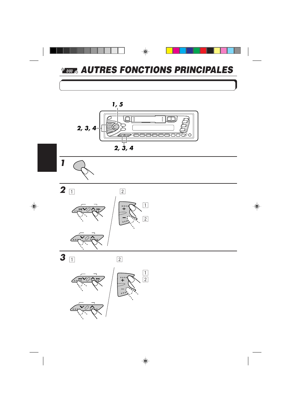 Autres fonctions principales, Réglage de l’horloge | JVC KS-FX450R User Manual | Page 80 / 122