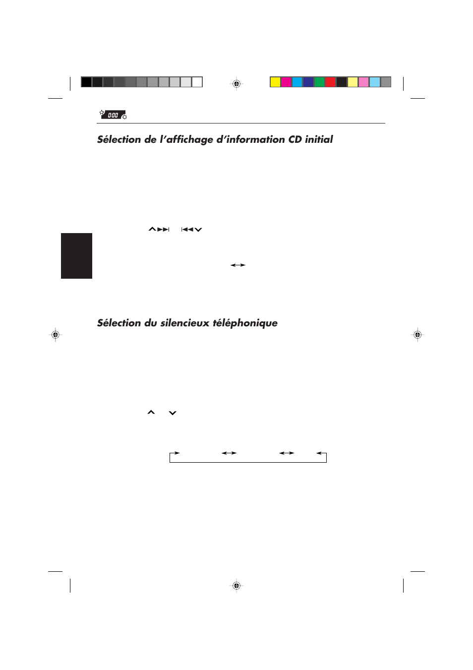 Sélection du silencieux téléphonique, Sélection de l’affichage d’information cd initial | JVC KS-FX450R User Manual | Page 84 / 122