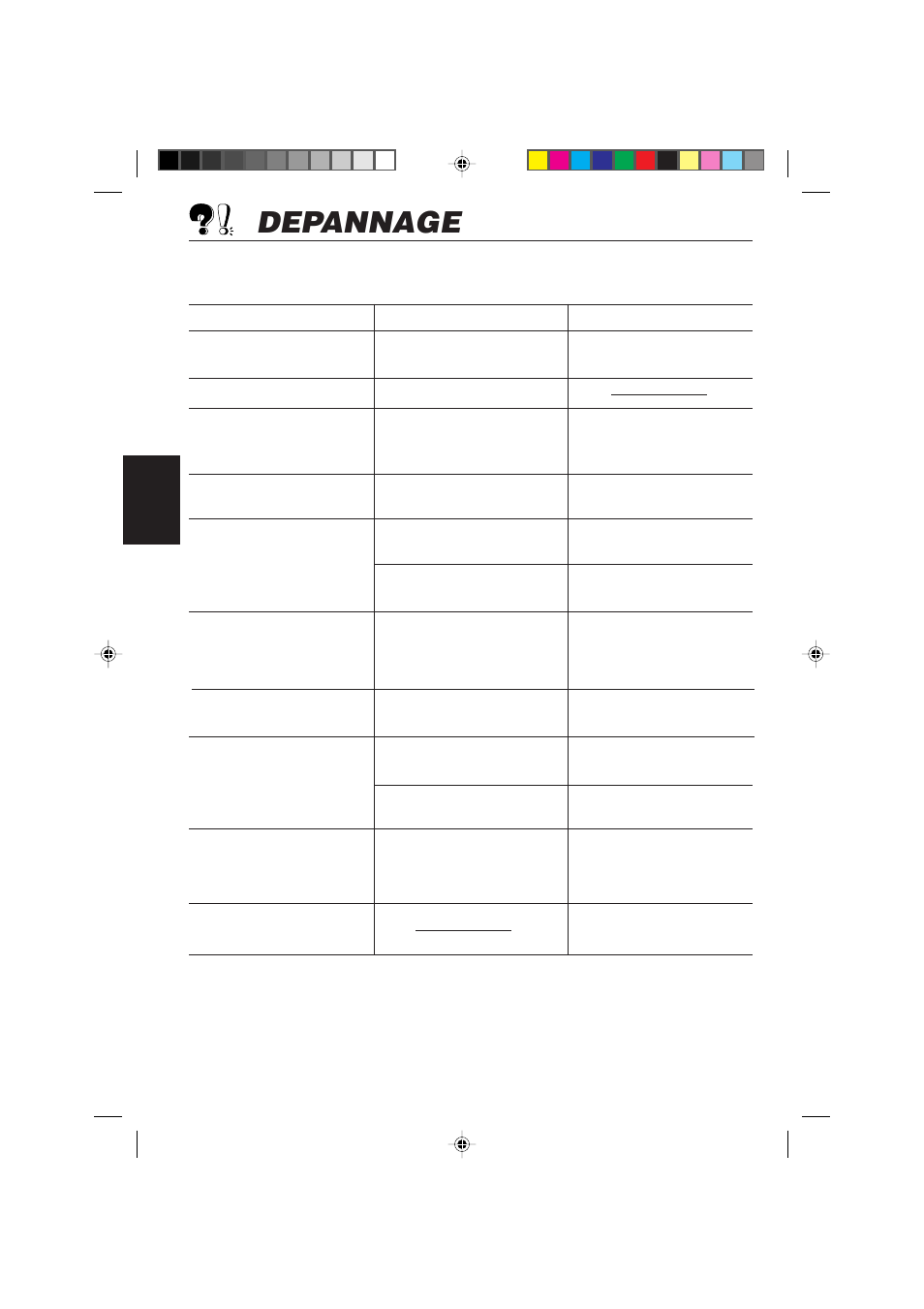 Depannage | JVC KS-FX450R User Manual | Page 90 / 122
