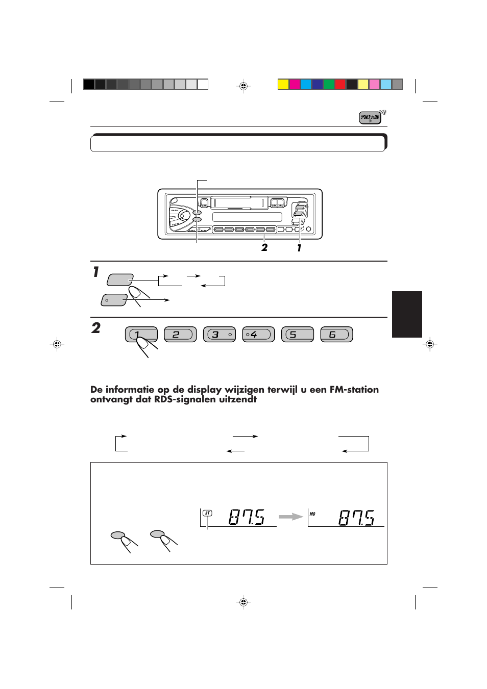 Afstemmen op een voorkeuzezender | JVC KS-FX450R User Manual | Page 97 / 122