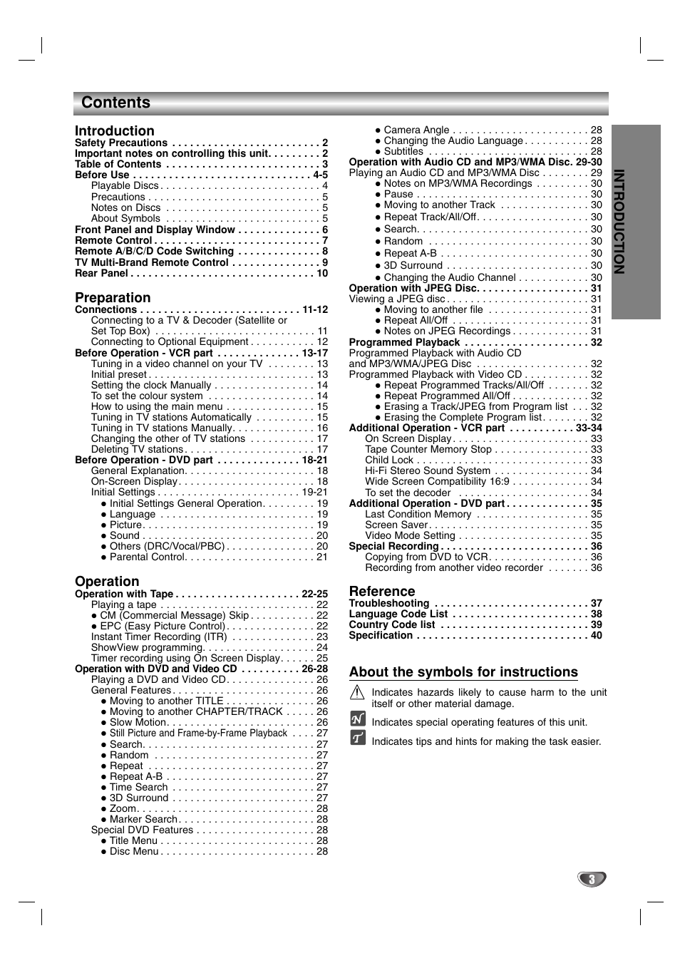 JVC HR-XV2E User Manual | Page 3 / 41