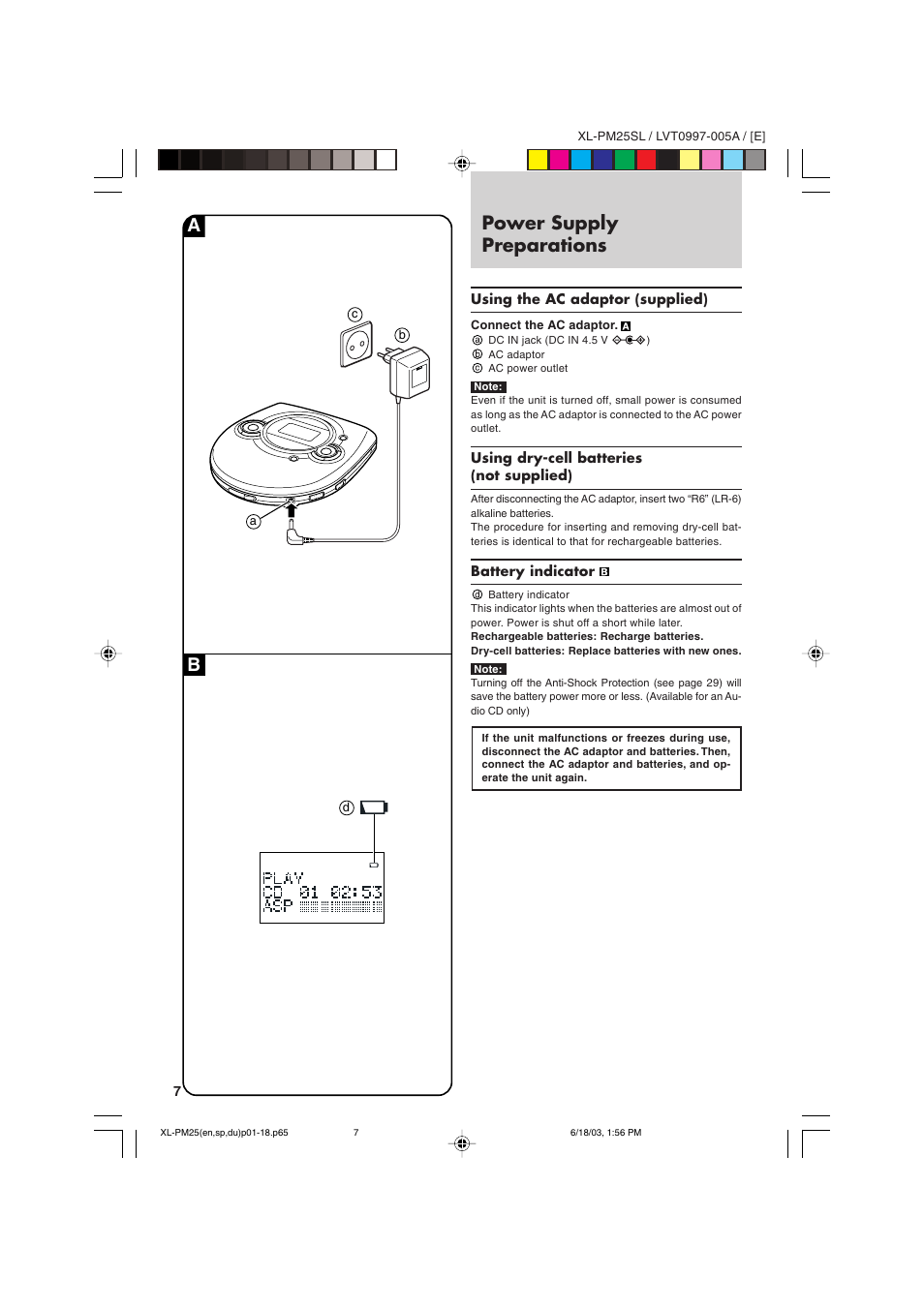 Power supply preparations | JVC XL-PM25SL User Manual | Page 10 / 48