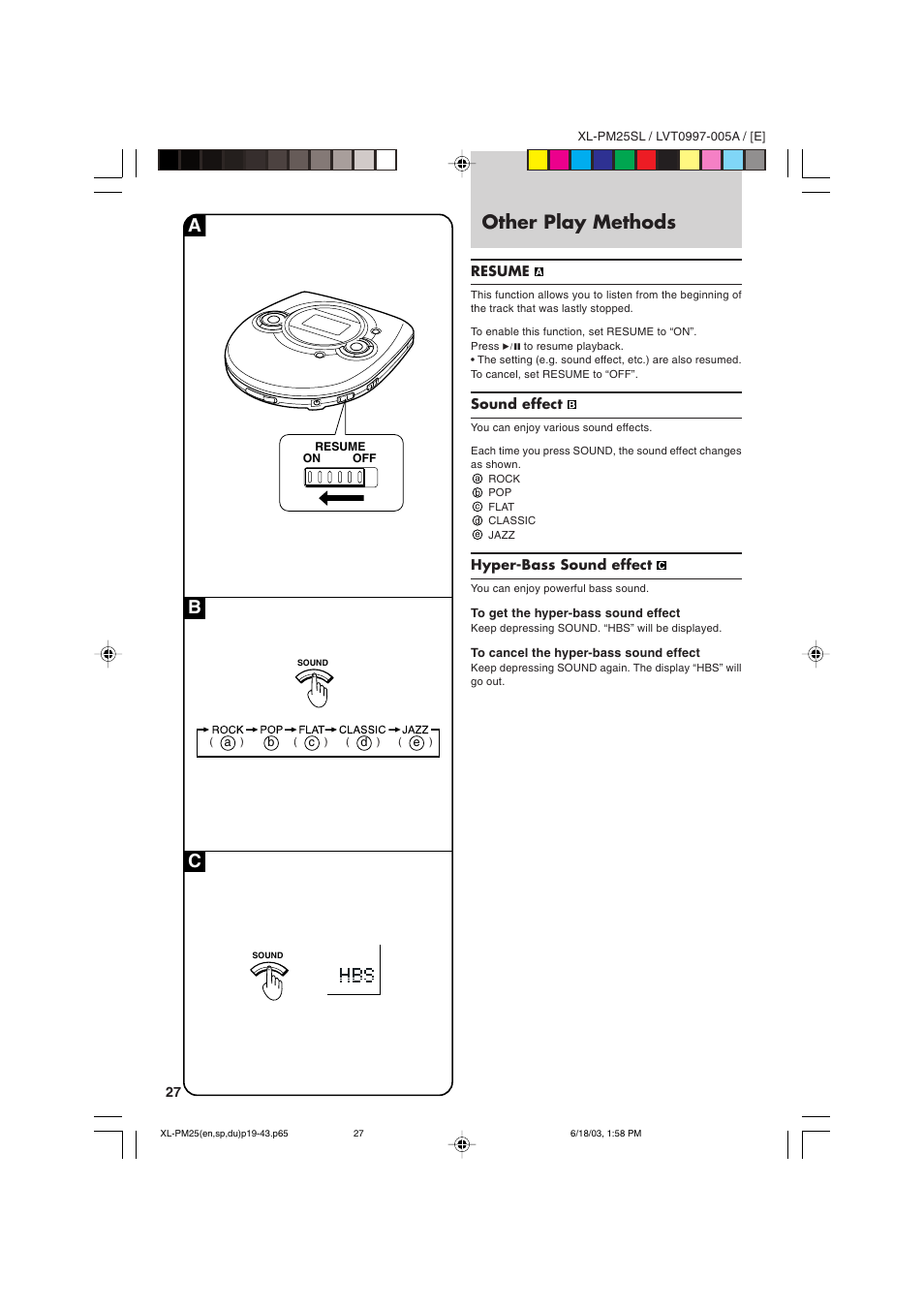 Other play methods, Ac b | JVC XL-PM25SL User Manual | Page 30 / 48