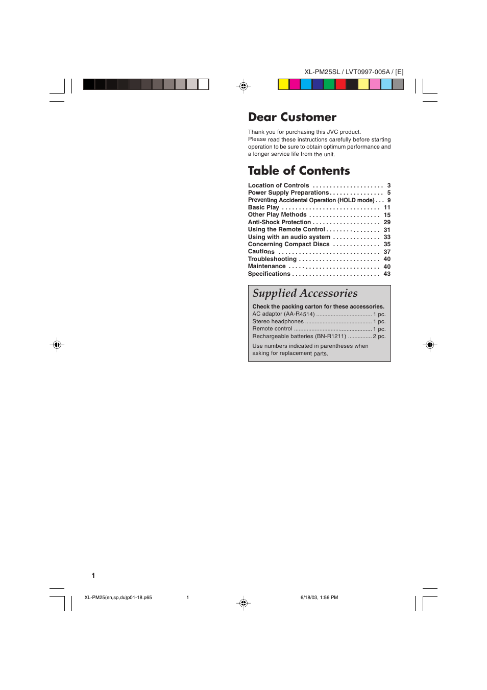 JVC XL-PM25SL User Manual | Page 4 / 48