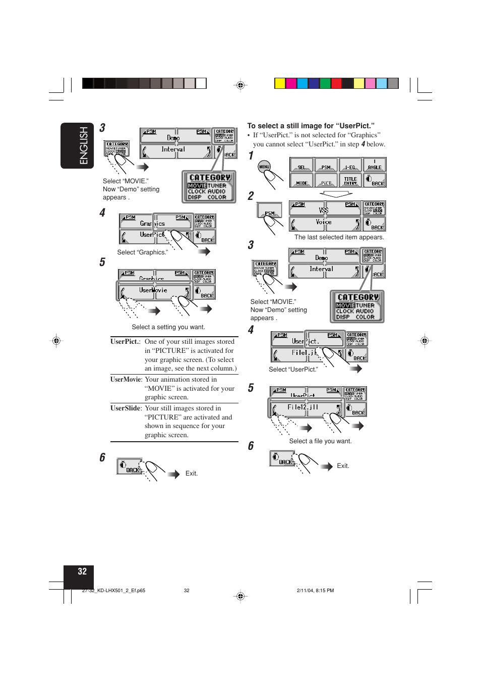 JVC CD-RECEIVER KD-LHX501 User Manual | Page 32 / 65