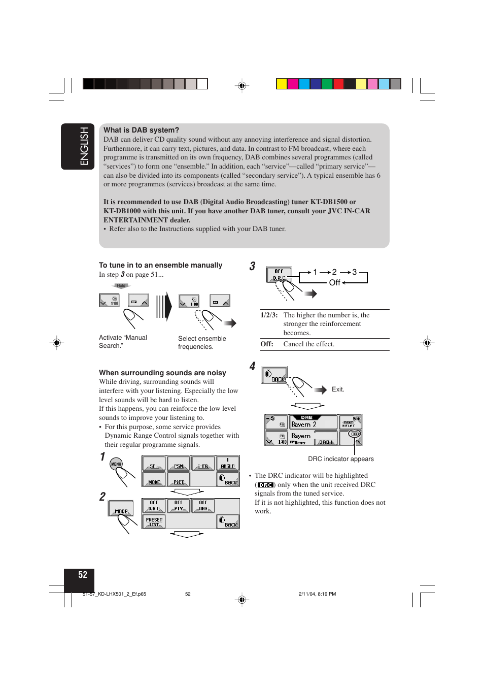 English | JVC CD-RECEIVER KD-LHX501 User Manual | Page 52 / 65