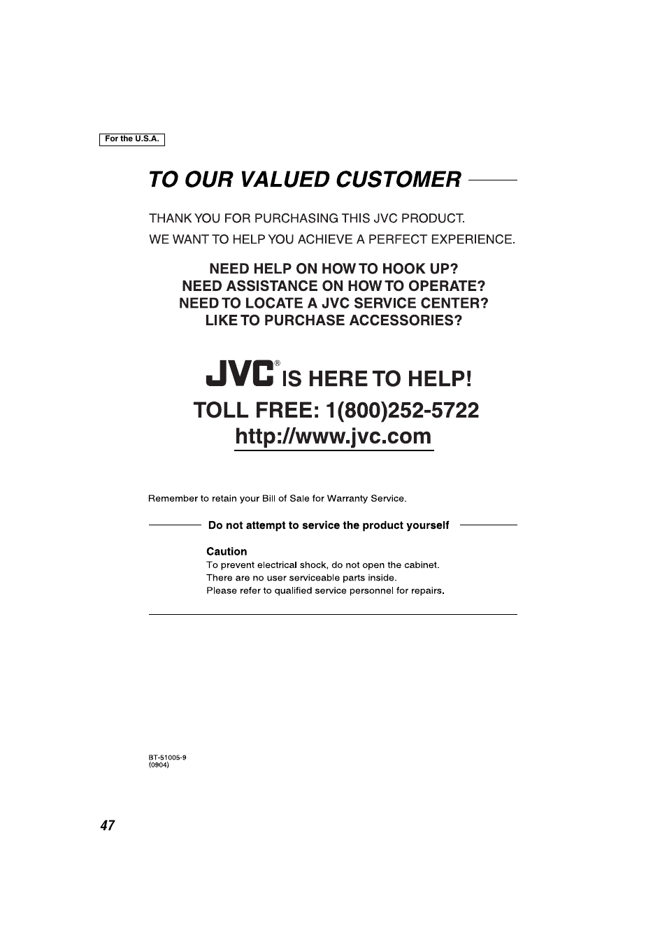 JVC TH-C3 User Manual | Page 50 / 59