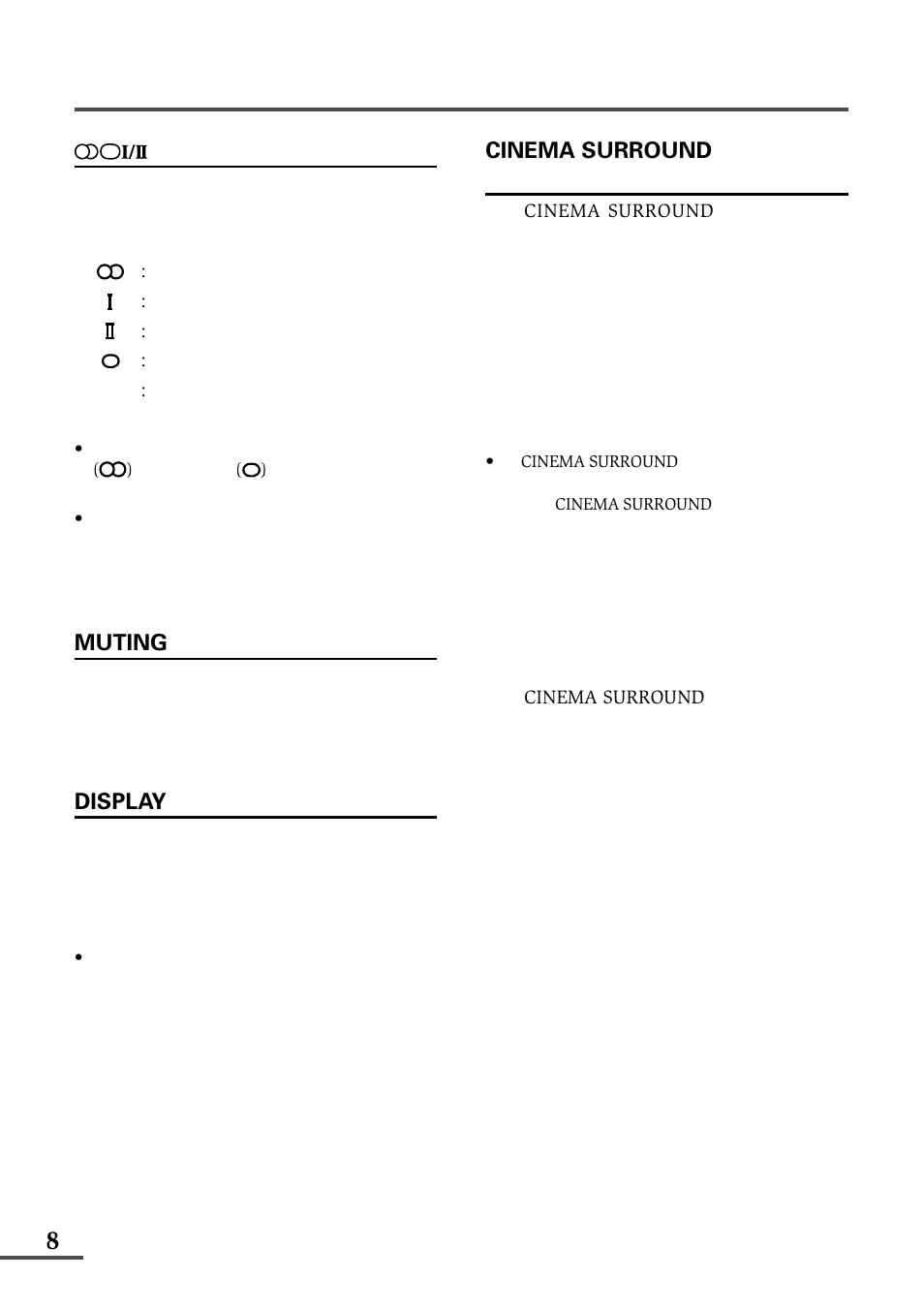 Muting display, Cinema surround | JVC AV-21WX3 User Manual | Page 52 / 112