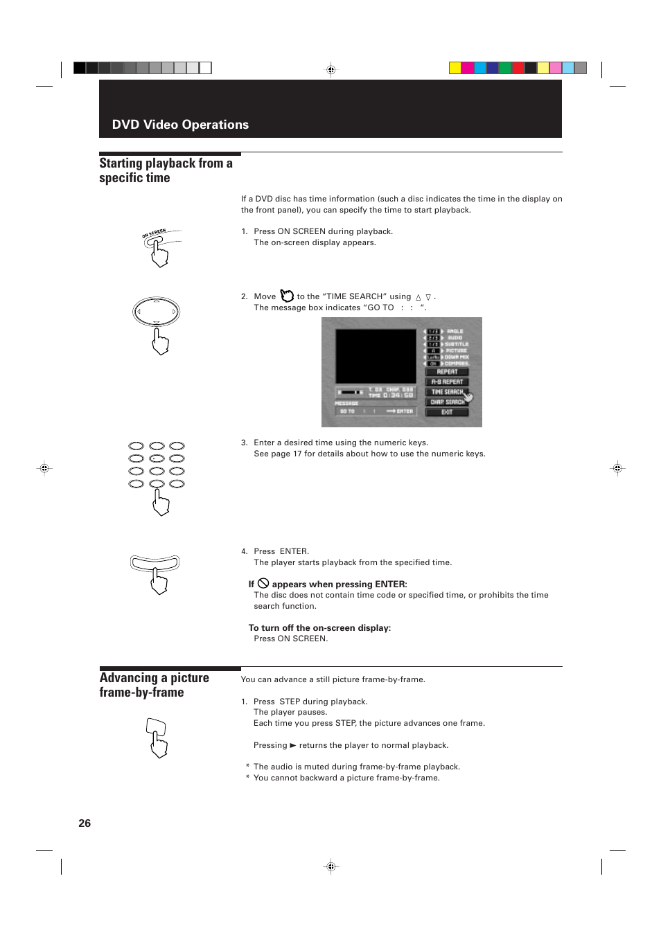 Dvd video operations, If appears when pressing enter | JVC XV-D2000BK User Manual | Page 28 / 68