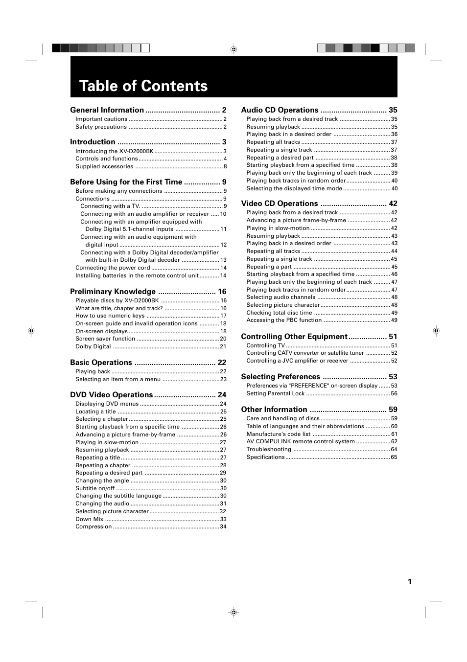 JVC XV-D2000BK User Manual | Page 3 / 68