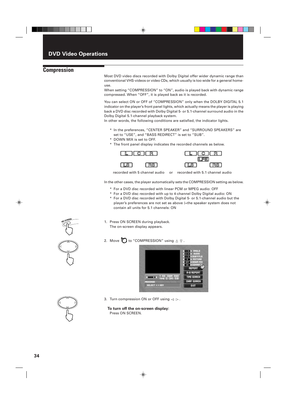 Compression, Dvd video operations | JVC XV-D2000BK User Manual | Page 36 / 68