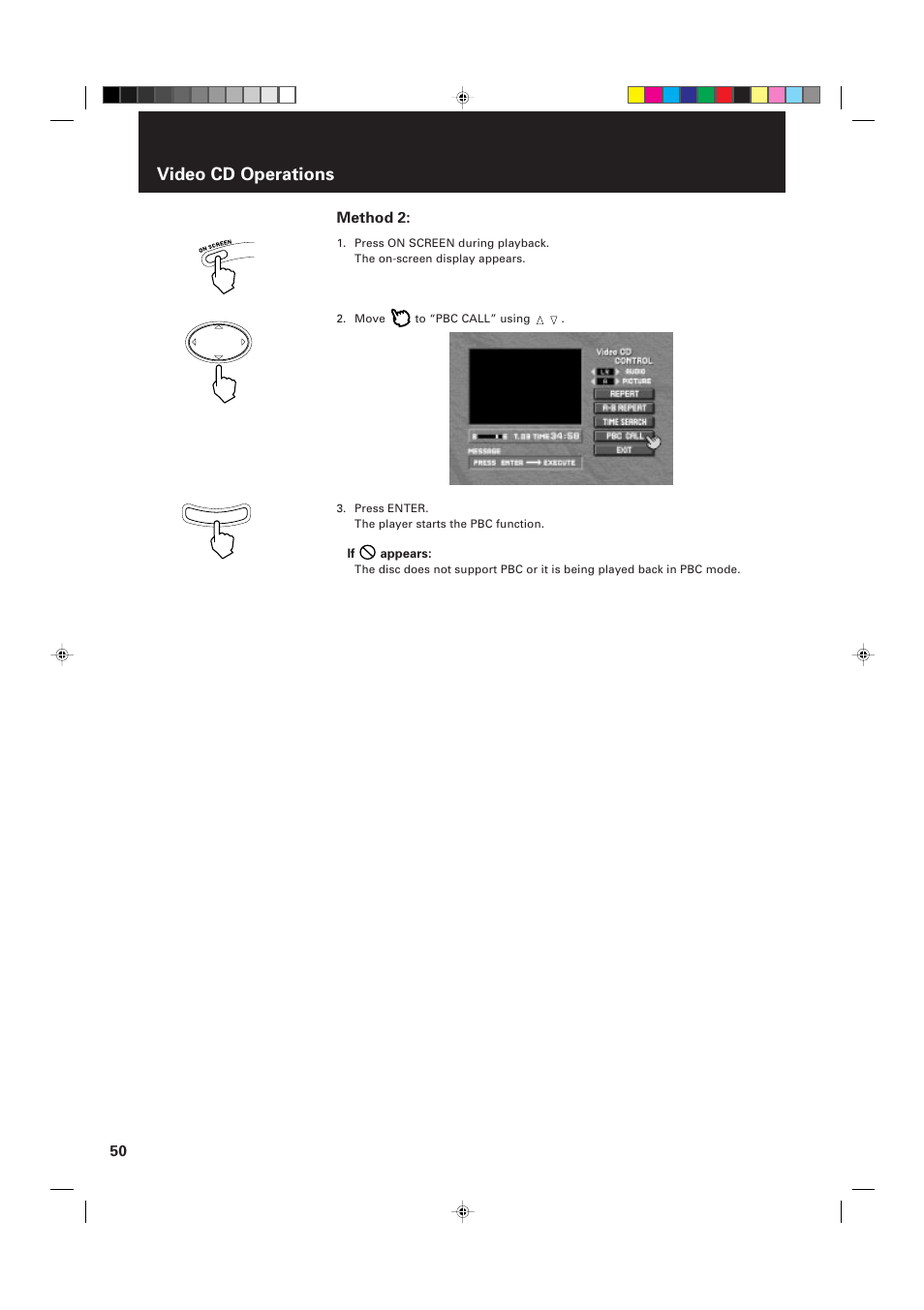 Video cd operations, Method 2 | JVC XV-D2000BK User Manual | Page 52 / 68