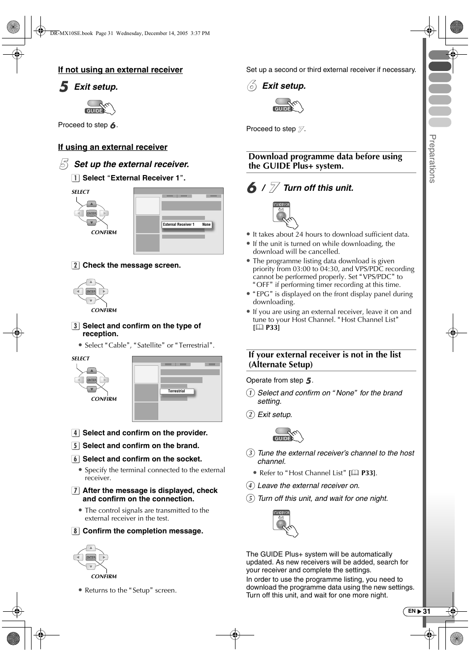 JVC DR-MX10SEK User Manual | Page 31 / 128