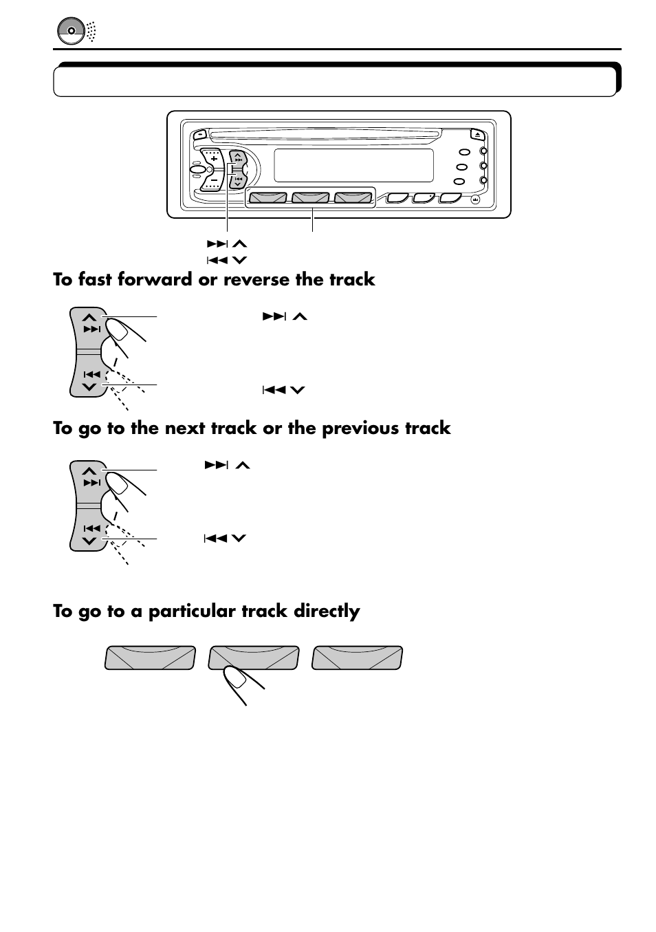 Locating a track or a particular portion on a cd | JVC KD-S707R User Manual | Page 18 / 35