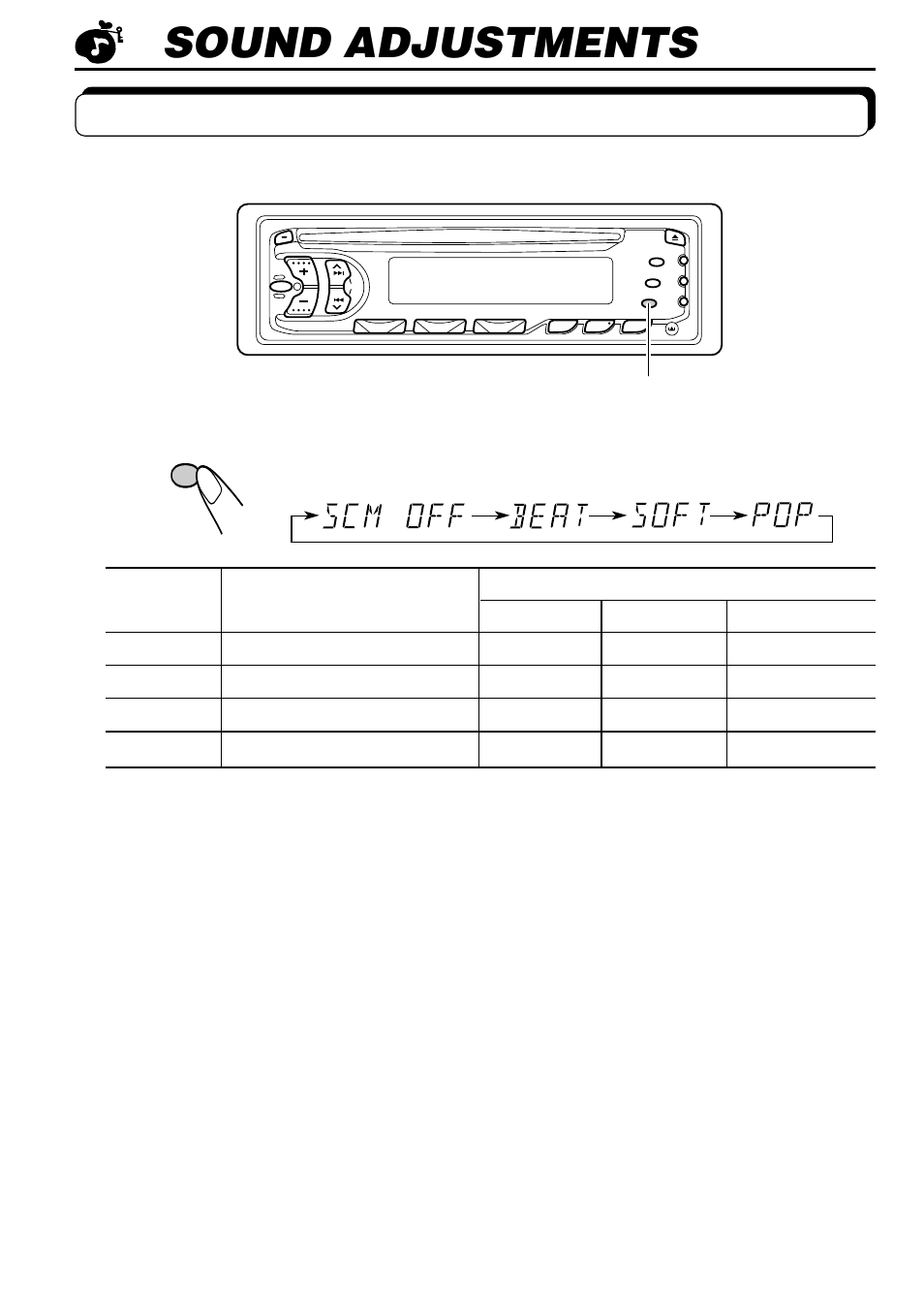 Sound adjustments, Selecting preset sound modes | JVC KD-S707R User Manual | Page 20 / 35