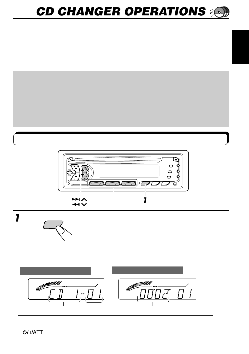 Cd changer operations, Playing cds, Select the cd automatic changer | JVC KD-S707R User Manual | Page 29 / 35